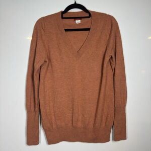 J.CREW COLLECTION CASHMERE V-NECK SWEATER 29660, SIZE L $198